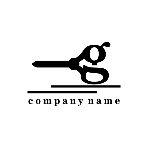 Letter g logo kuva vektori sakset kuvake suunnittelu - Vektori, kuva