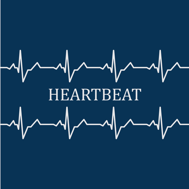 Herzschlagüberwachung Pulslinie Kunst Vektor-Symbol, Ecg Herzschlag. Kardiologie-Symbol. Logo für Kardiologen. Medizinische Ikone - Vektor, Bild