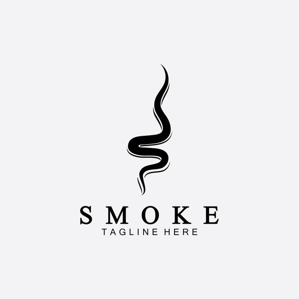 Ilustración del logotipo del icono de vapor de humo aislado sobre fondo blanco, Aroma vaporizar iconos. Huele el icono de la línea vectorial, aroma caliente, hedor o cocinar símbolos de vapor, olor o vapor - Vector, Imagen
