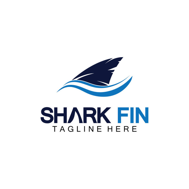 Shark fin logo vector illustration design template.Shark Logo Template-Vector illustration - Vector, Image