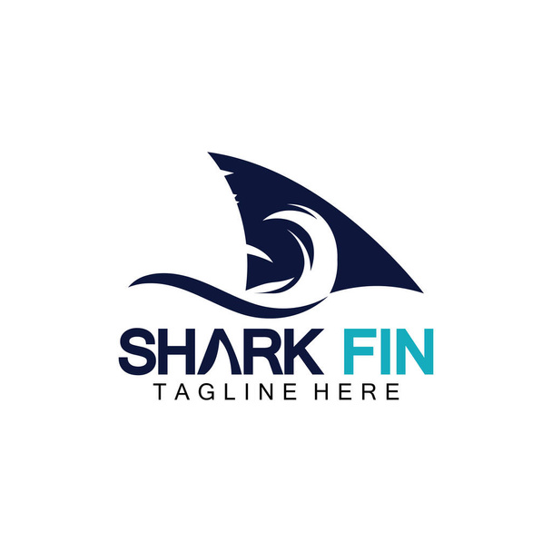 Haifischflosse Logo-Vektor-Illustration Design-Vorlagen.Shark Logo Vorlage-Vektor-Illustration - Vektor, Bild