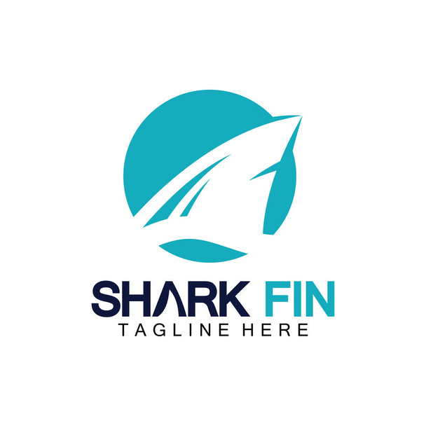 Haifischflosse Logo-Vektor-Illustration Design-Vorlagen.Shark Logo Vorlage-Vektor-Illustration - Vektor, Bild