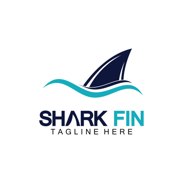 Cápauszony logó vektor illusztráció design sablon.Shark Logo Template-Vector illusztráció - Vektor, kép