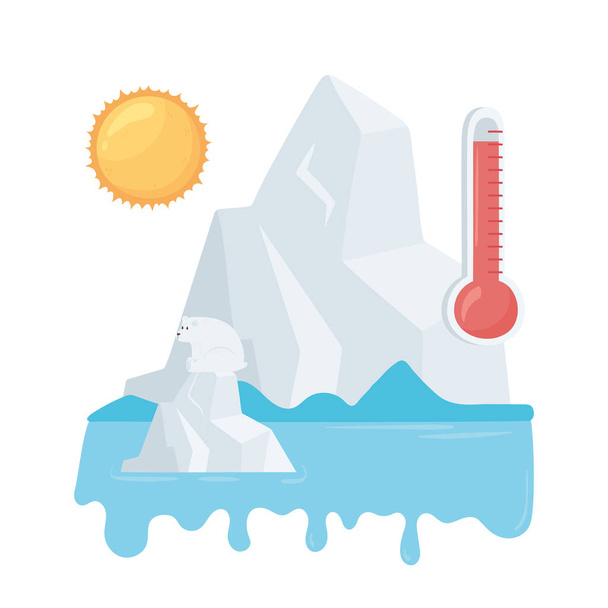 glacier global warming - Vektor, obrázek