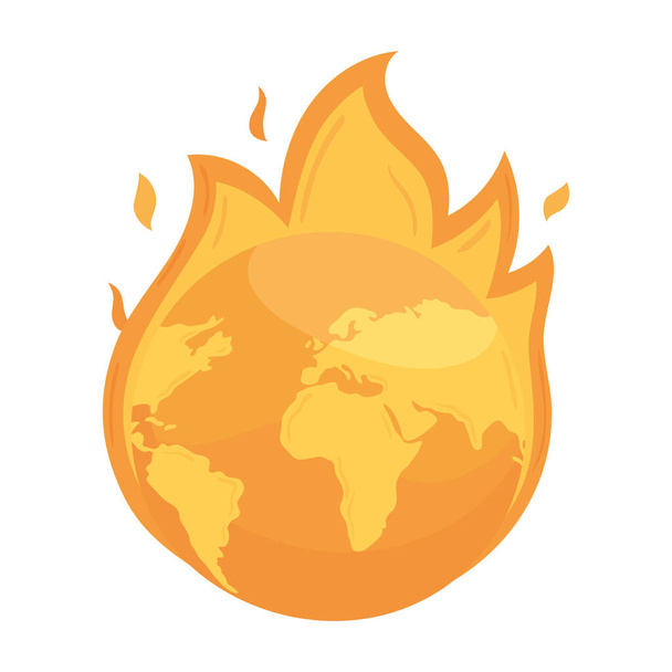 Welt der brennenden Flammen - Vektor, Bild