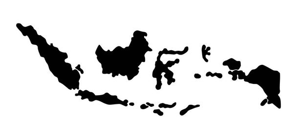 Indonesia mappa silhouette vettore isolato - Foto, immagini