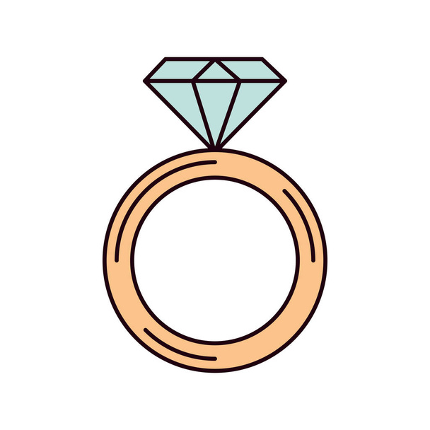 diamanten ring sieraden - Vector, afbeelding