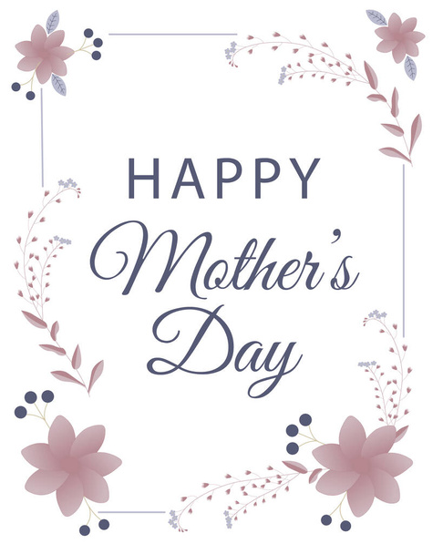 Boldog anyák napi banner virágokkal. Tökéletes üdvözlő kártyák, weboldalak, bannerek vagy címkék. Vektorillusztráció. - Vektor, kép