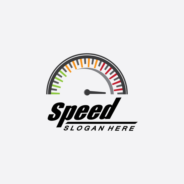 Nopeus logo suunnittelu, siluetti nopeusmittari symboli kuvake vektori, nopeus Auto auto Logo malli vektori kuvitus kuvake suunnittelu - Vektori, kuva