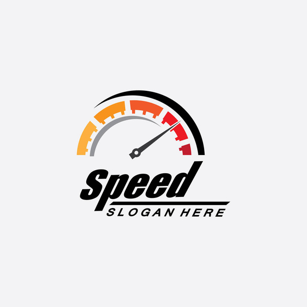 Projekt logo prędkości, ikona symbolu prędkościomierza sylwetka wektor, prędkość Auto samochód Logo Template wektor Ikona projektu - Wektor, obraz