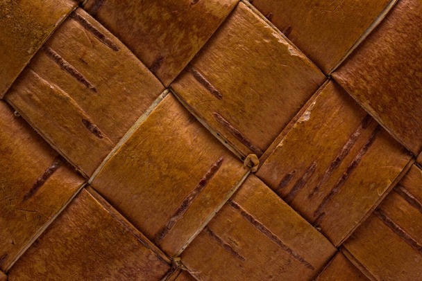 vintage rhombus patterns close up beautifully interwoven from bark background for design - Valokuva, kuva