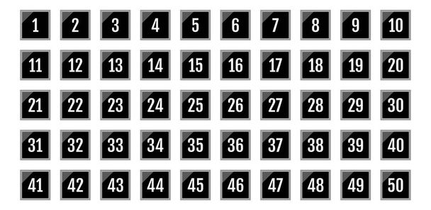 serie di pulsanti con numeri. illustrazione vettoriale - Vettoriali, immagini