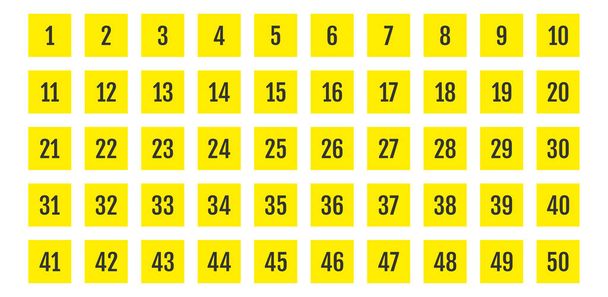 számok ikonok szilárd négyzet - Vektor, kép