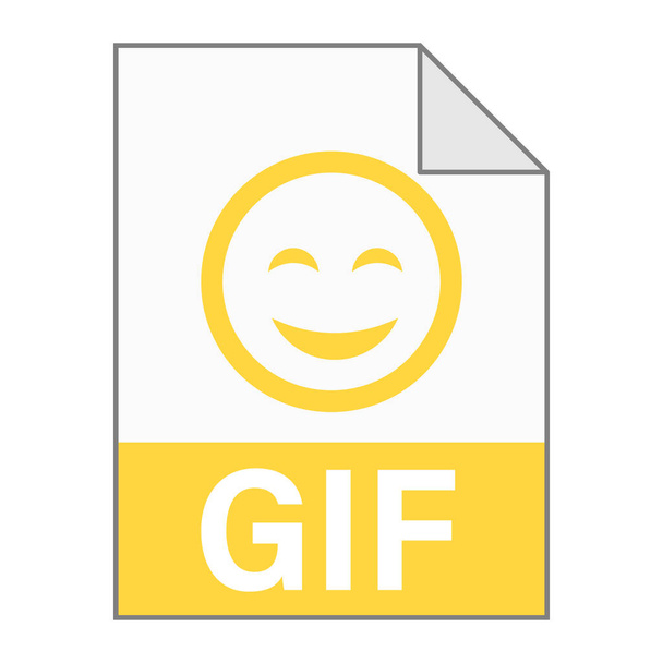 Σύγχρονη επίπεδη σχεδίαση του εικονιδίου αρχείου GIF για το διαδίκτυο - Διάνυσμα, εικόνα