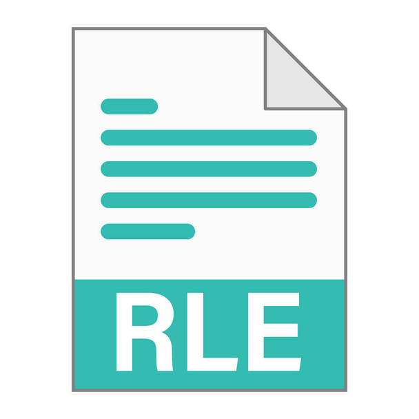 Σύγχρονη επίπεδη σχεδίαση του εικονιδίου αρχείου RLE για το web - Διάνυσμα, εικόνα