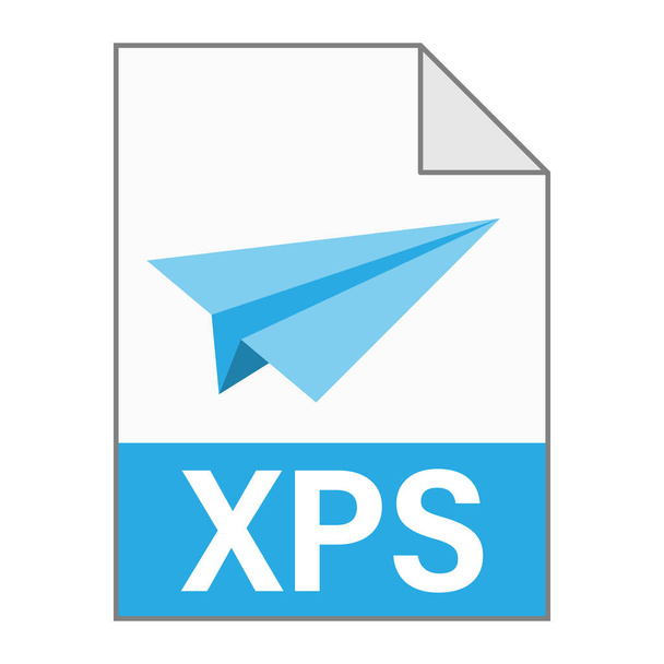 Σύγχρονη επίπεδη σχεδίαση του εικονιδίου αρχείου XPS για το web - Διάνυσμα, εικόνα