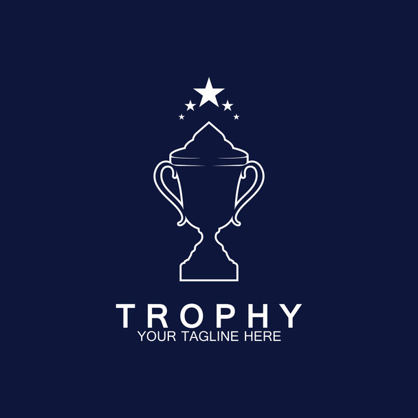 ícone do logotipo do troféu do logotipo do vetor do troféu icon.champions para o modelo do logotipo do prêmio vencedor - Vetor, Imagem