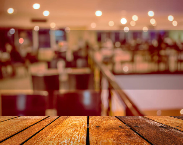 image of blur people at buffet catering room for background usage . (vintage tone) - Foto, Bild