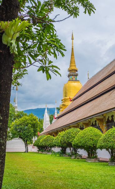 image of pagoda at wat Suan dok temple,Chiang Mai, Thailand - Fotó, kép