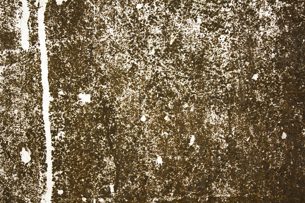 velha folha enferrujada de ferro com manchas brancas de tinta. textura superficial áspera - Foto, Imagem