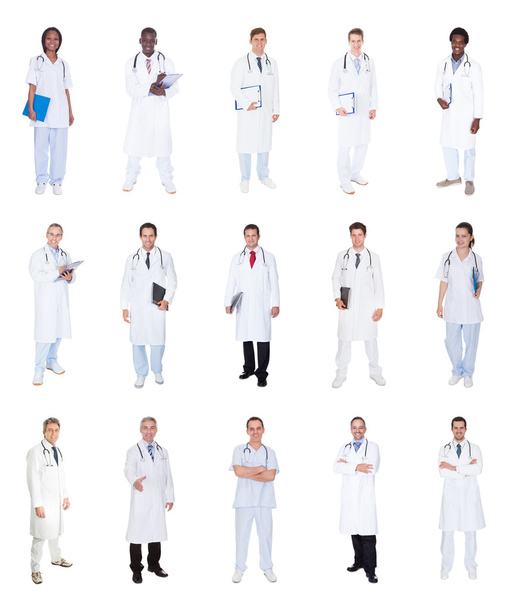 Collage Of Diverse Doctors - Zdjęcie, obraz