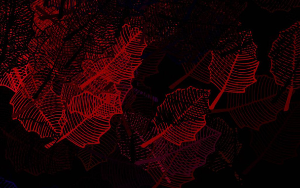 Темно-рожевий, червоний вектор елегантний шаблон з листям. Барвисті ілюстрації в каракулі з листям, квітами. Дизайн ручної роботи для інтернету, листівок
. - Вектор, зображення