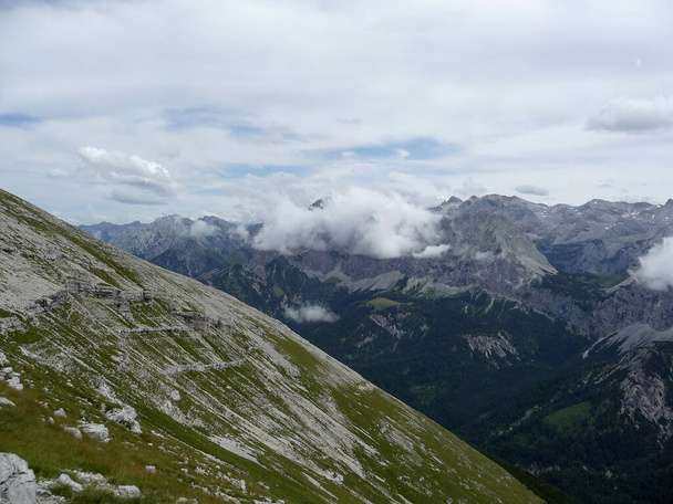 Hegymászó túra Soiernspitze hegyre, Bajorország, Németország - Fotó, kép