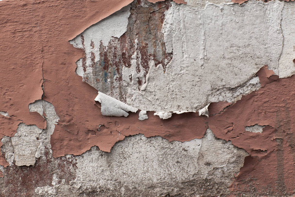 textura de pared vieja pelar marrón y blanco  - Foto, imagen