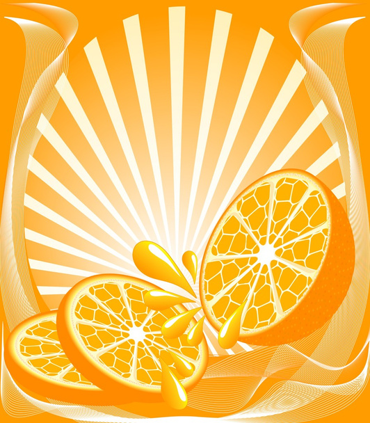 Orange background - Vector, Imagen