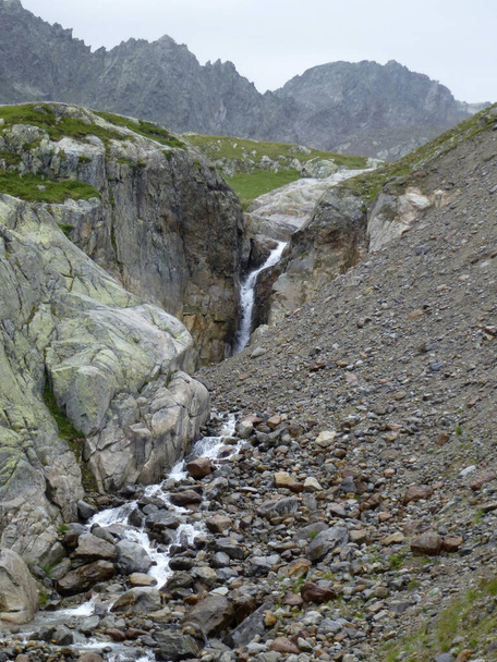 Sulzenau gletsjer op Stubai hoogtewandelweg, ronde 6 in Tirol, Oostenrijk - Foto, afbeelding