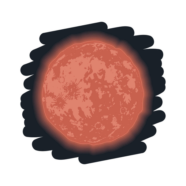 赤い月相 - ベクター画像