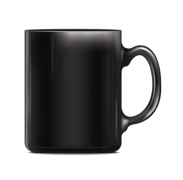 schwarze Tasse - Vektor, Bild