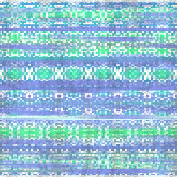 Saumaton Kilim matto neliön pikselikuvio Tulosta - Valokuva, kuva