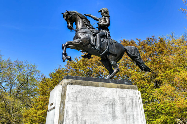 Washington, DC - Apr 3, 2021: Statue of General Jose de San Martin in Washington DC. - Photo, image