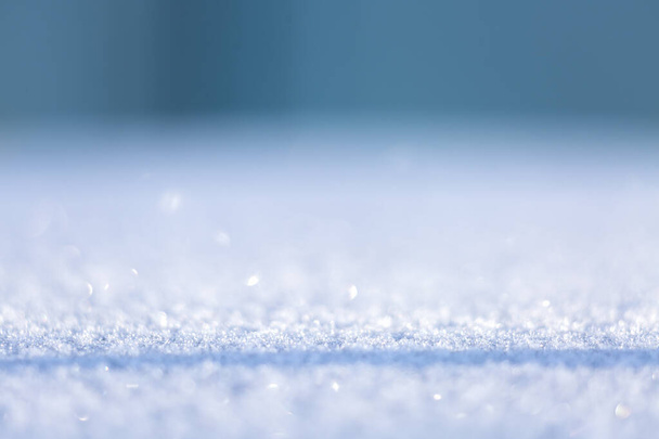 Fiocco sfocato della superficie della neve come sfondo - Foto, immagini
