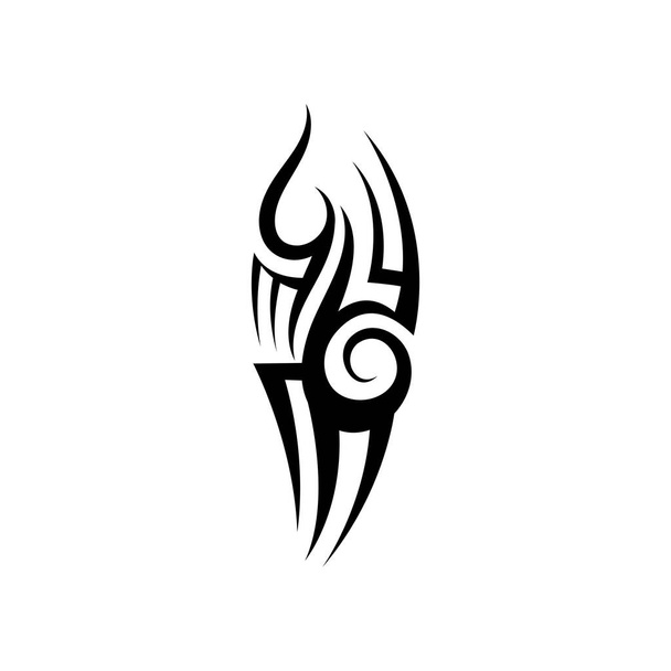 padrão tribal tatuagem vetor arte design, tatuagem manga abstrata tribal, design de arte esboço isolado no fundo branco, logotipo simples. - Vetor, Imagem