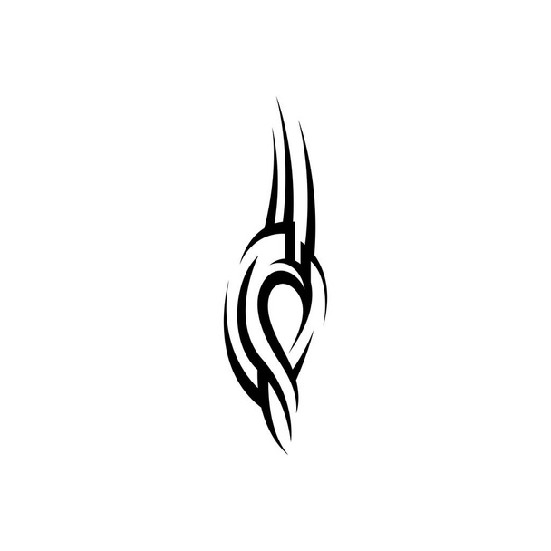 diseño del arte del vector del tatuaje del patrón tribal, manga abstracta tribal del tatuaje, diseño del arte del boceto aislado en el fondo blanco, logotipo simple. - Vector, imagen