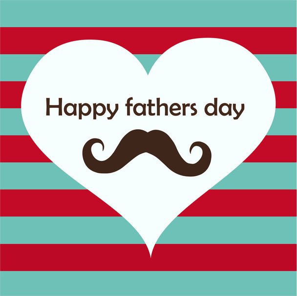 fathers day card, retro style. - Vector, afbeelding