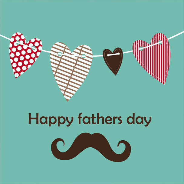 fathers day card, retro style. - Vector, afbeelding