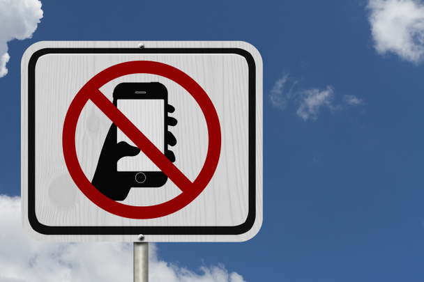 No Texting and Driving Sign - Photo, Image