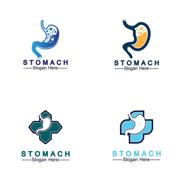 Mide Sağlığı Logosu tasarımı - yaratıcı Gastroenteroloji Sağlıklı Logo ögesi simgesi, Mide Sağlığı ikonu vektör şablonu - Vektör, Görsel