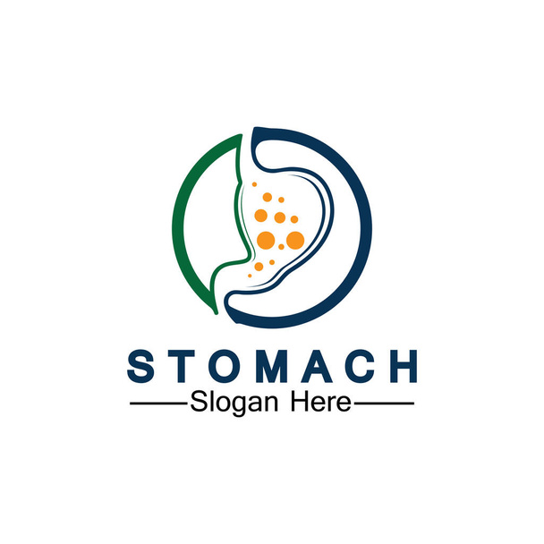 Дизайн векторной иллюстрации логотипа здоровья желудка - креативная гастроэнтерология - Вектор,изображение