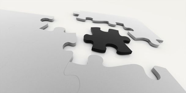 Blak e puzzle bianco
 - Foto, immagini