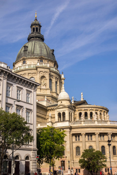 Rear view of the St. Stephen's Basilica. Budapest, Hungary - October 2019 - Foto, imagen