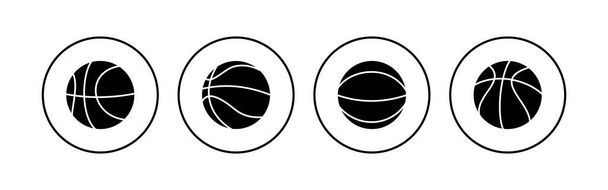 Basketball-Ikone gesetzt. Basketball-Ikone. Basketball-Logo Vektor-Symbol - Vektor, Bild
