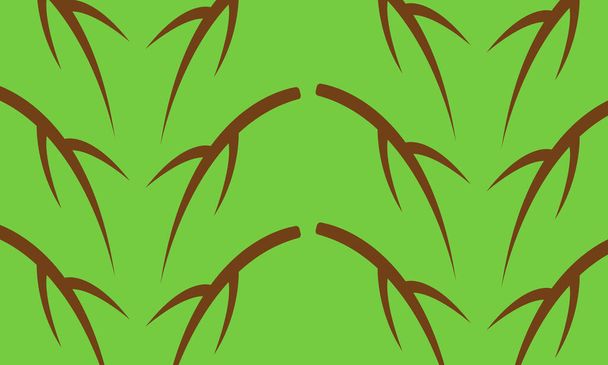 ruskeat kuviot muoto puun oksa vihreällä taustalla luonto käsite taustakuva suunnittelu - Vektori, kuva