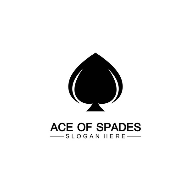 Ace of Spades icône logo design. Icône plate pour applications web et mobiles. Il peut être utilisé comme logo, pictogramme, icône, élément infographique. Illustration. - Vecteur, image