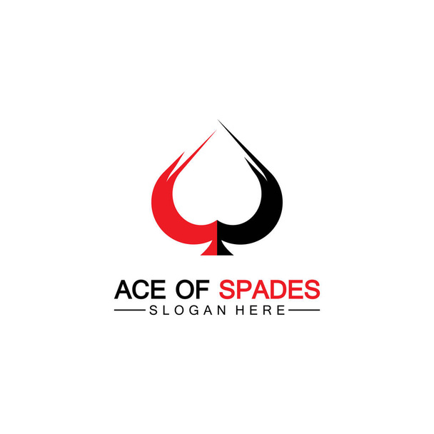 Ace of Spades дизайн логотипу. Піктограма, пов'язана з мережею та мобільними додатками. Його можна використовувати як логотип, піктограму, піктограму, іконку, інфографічний елемент. Ілюстрація
. - Вектор, зображення