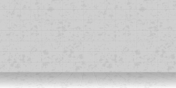 pared de baldosas realista, escenario vacío, fondo para su diseño - Vector, Imagen