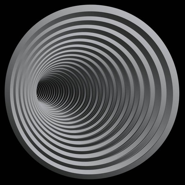 トンネルやワームホール。デジタルワイヤーフレームトンネル。3Dトンネルグリッド。背景抽象ベクトル画像 - ベクター画像